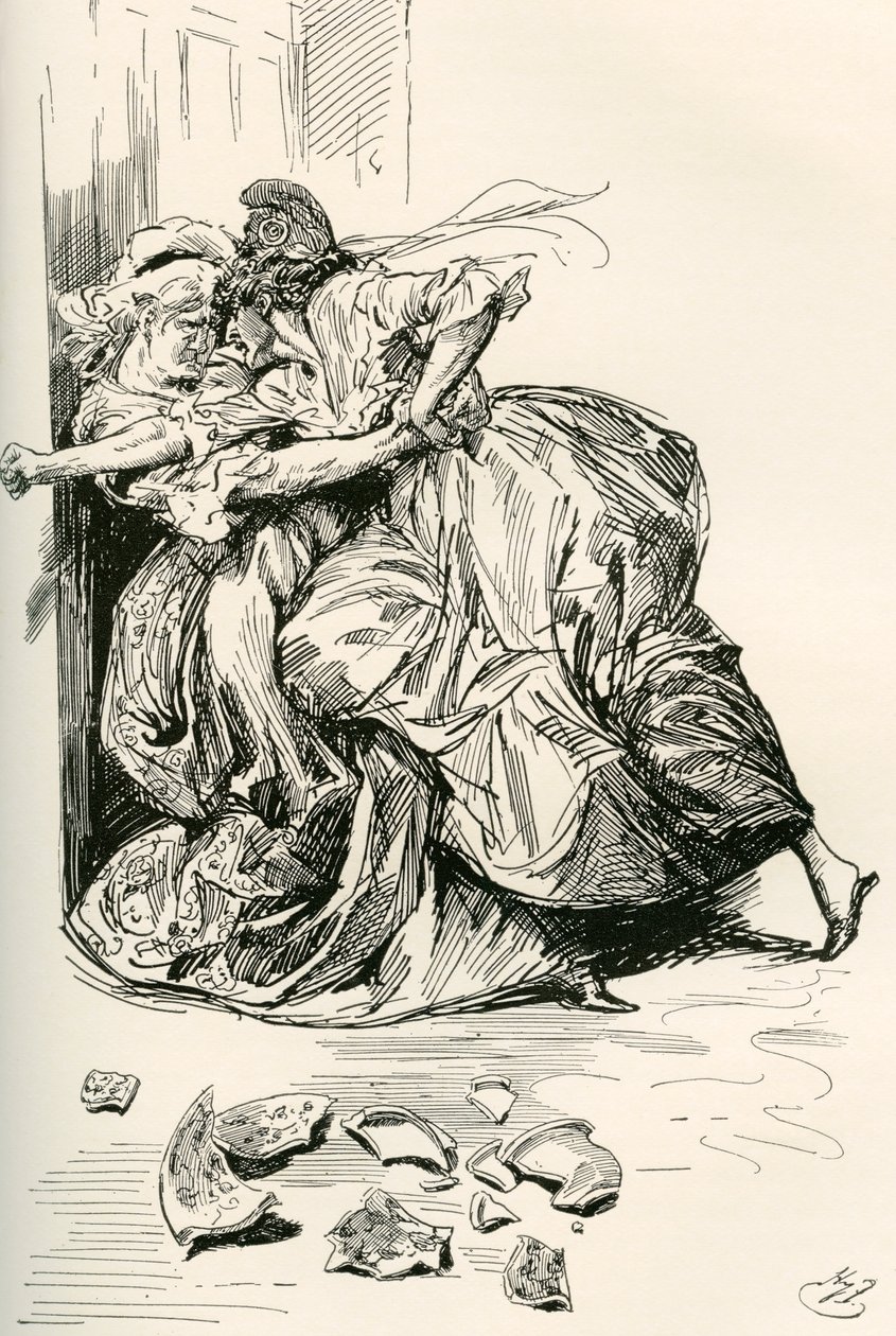 Ilustração para o romance de Charles Dickens Um Conto de duas cidades de Harry Furniss