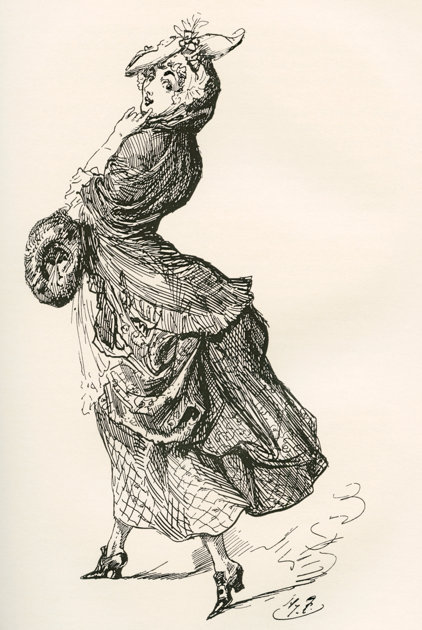 Ilustração do romance de Charles Dickens Barnaby Rudge de Harry Furniss