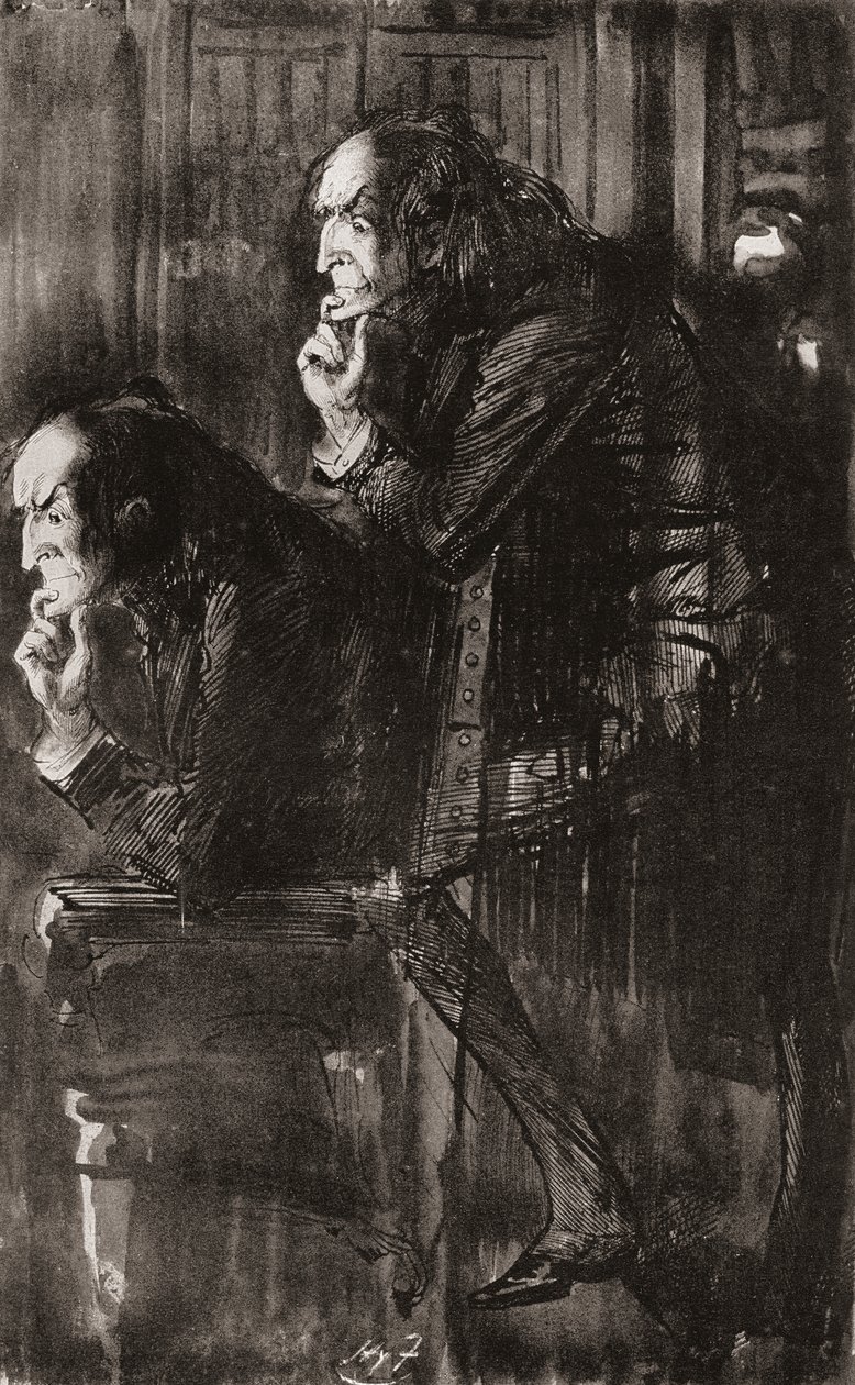 Ilustração do romance de Charles Dickens O Fantasma de Harry Furniss