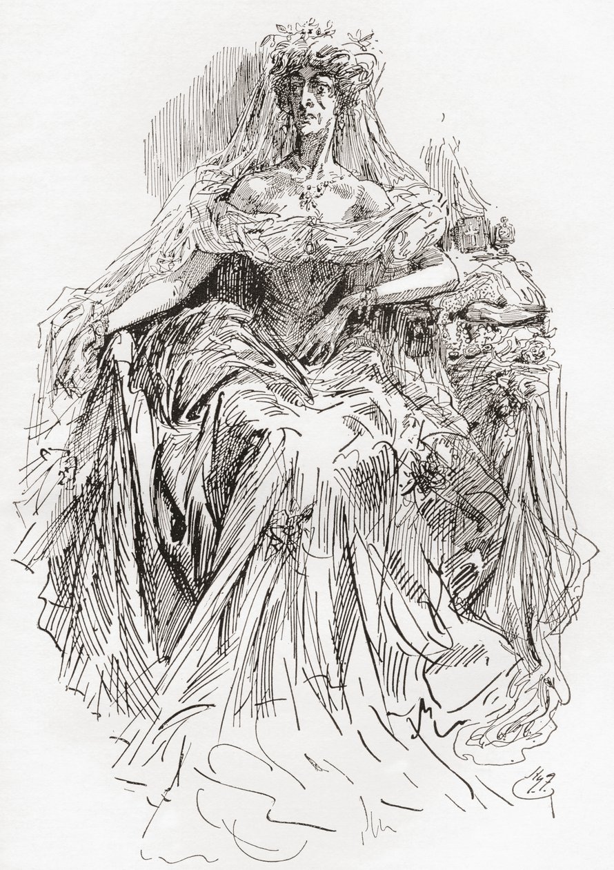 Miss Havisham (gravura) de Harry Furniss