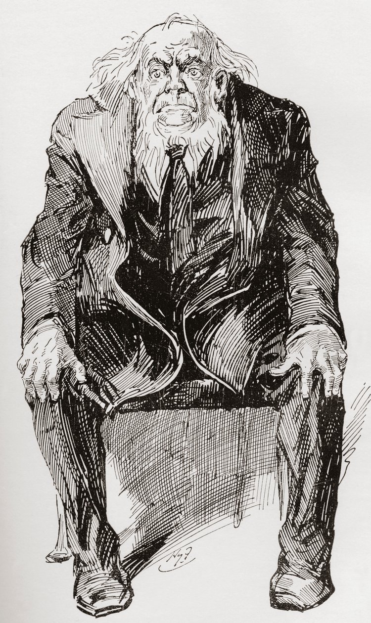 Provisão. Ilustração de Harry Furniss para o romance Charles Dickens Great Expectations, de The Testimonial Edition publicado em 1910. de Harry Furniss