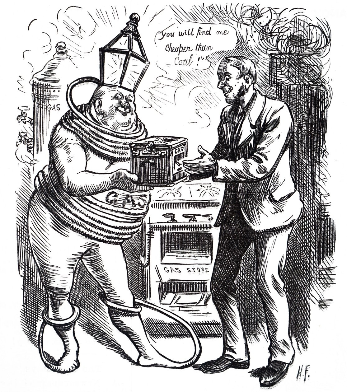 O custo barato do gás. de Harry Furniss
