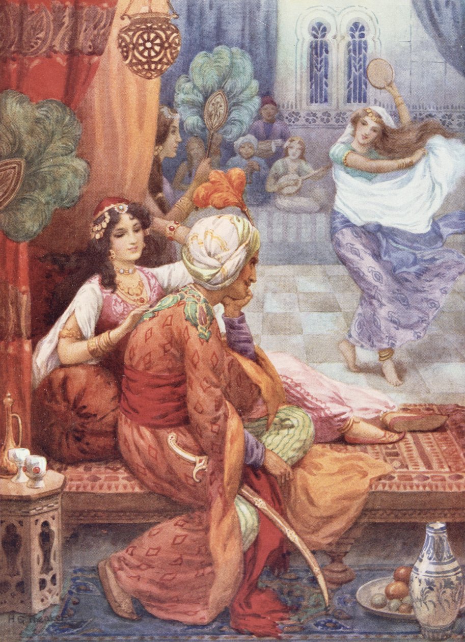 Príncipe Ahmed e a Fada Banou, ilustração de "Children
