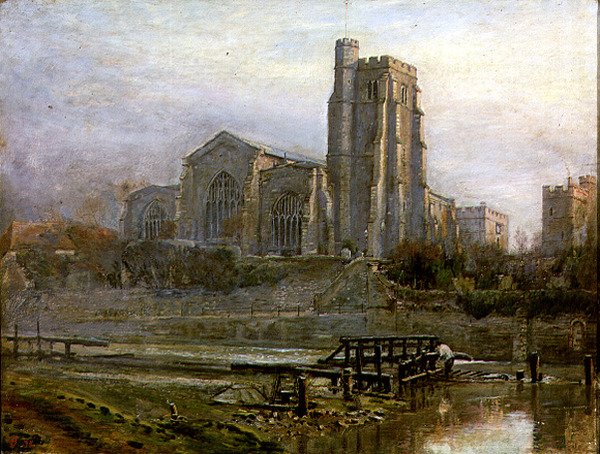 A velha igreja ao nascer do sol de Harry Goodwin