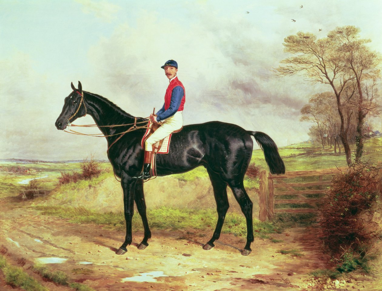 Earl Poulett, The Lamb, vencedor do Grand National, com Mr.George Ede de Harry Hall