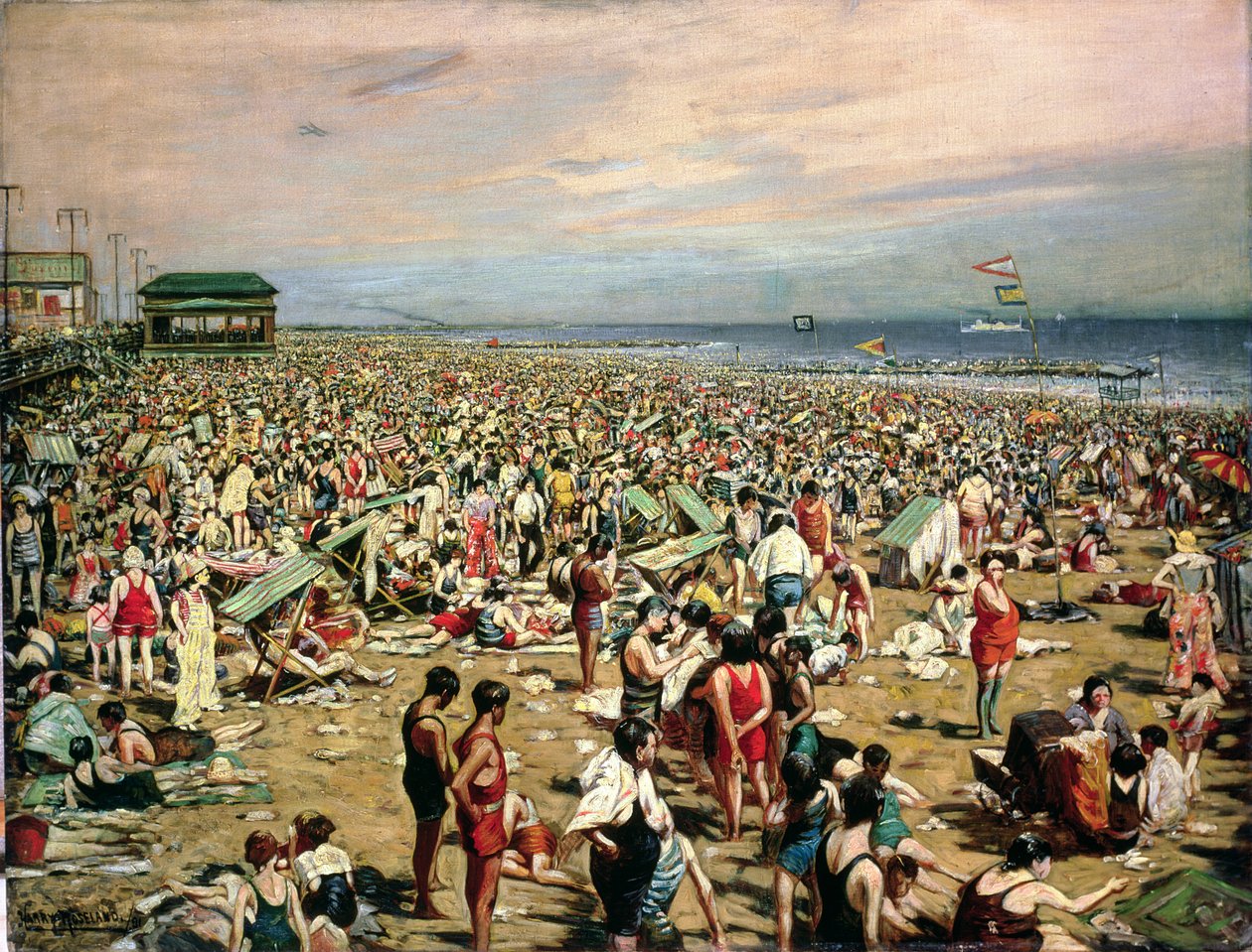 Cena de praia, Coney Island de Harry Herman Roseland