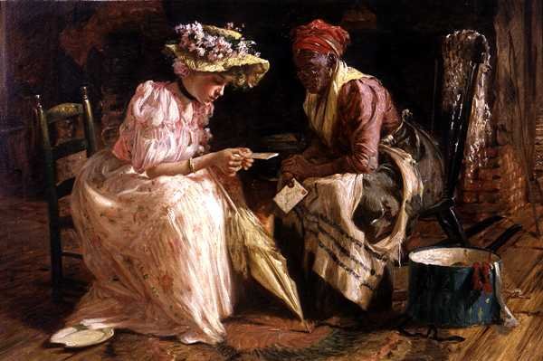 A Carta (óleo sobre tela) de Harry Herman Roseland