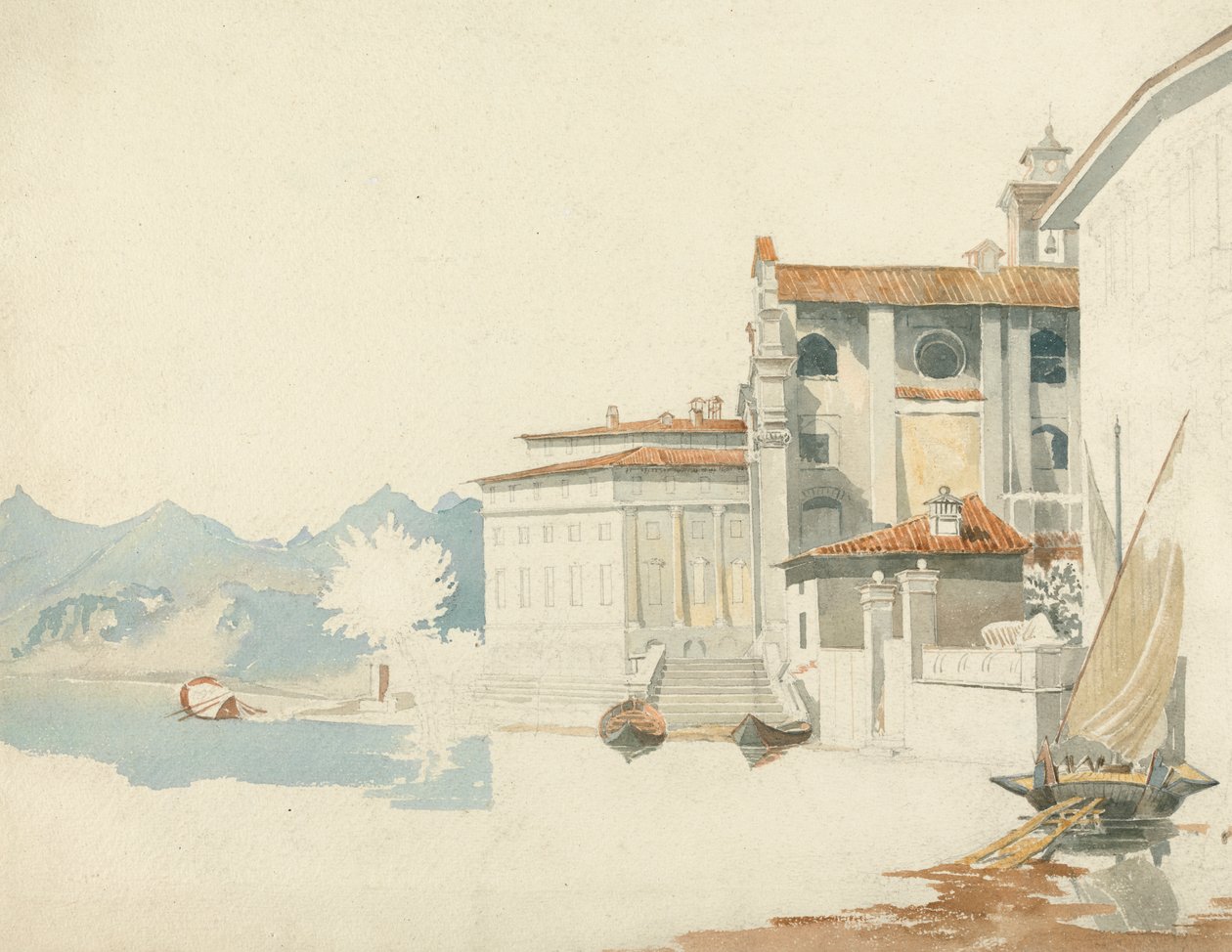 Nas margens de um lago italiano de Harry John Johnson