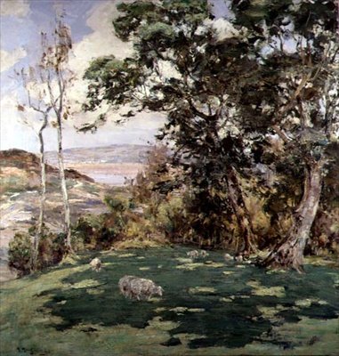Perto de Kirkudbright, c.1900 (óleo sobre tela) de Harry MacGregor