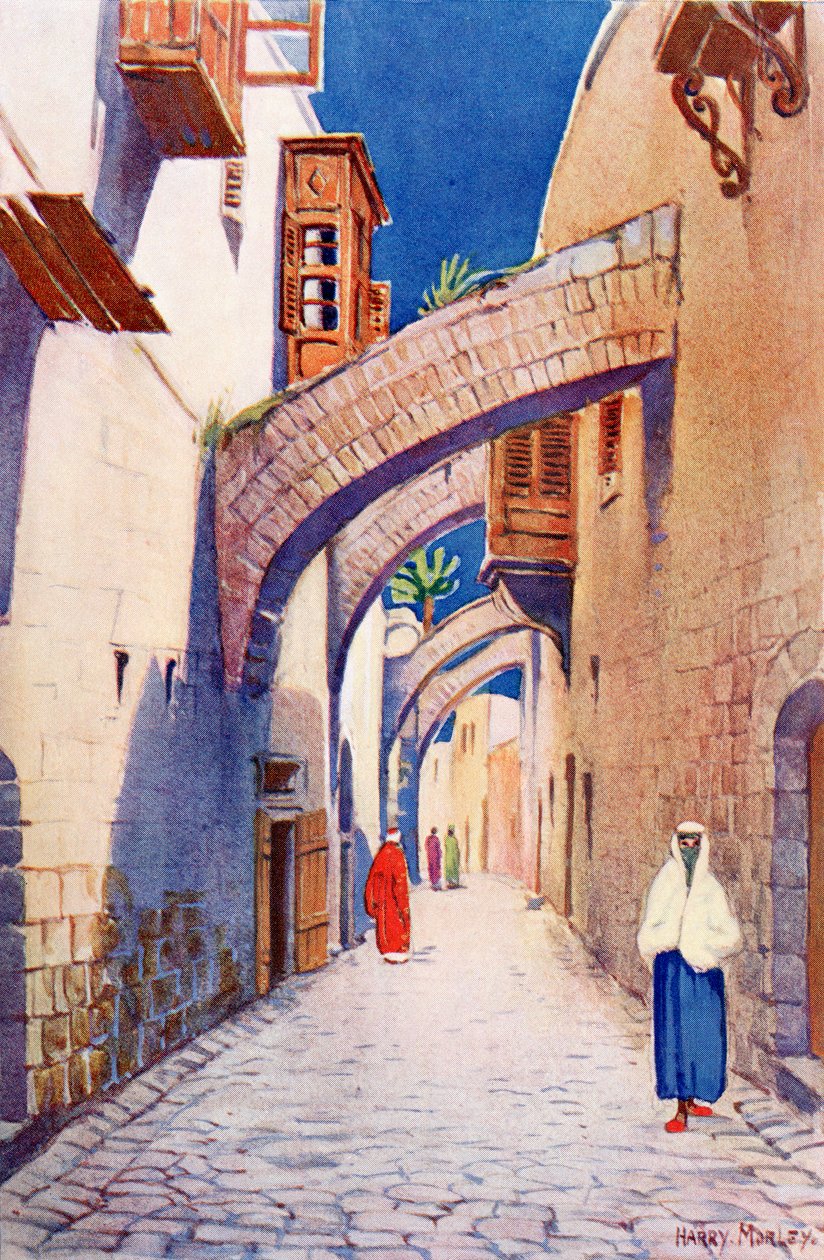 A Via Dolorosa, Jerusalém, Palestina, c. 1910, de A Book of Modern Palestine de Richard Penlake pub. c.1910 de Harry Morley