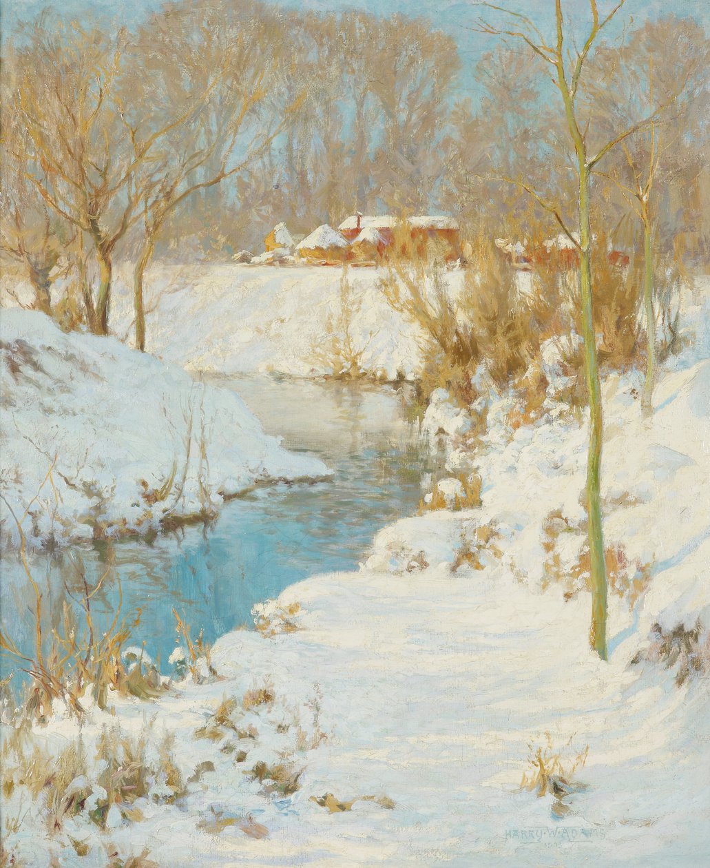 Um sol de inverno, 1903 de Harry William Adams