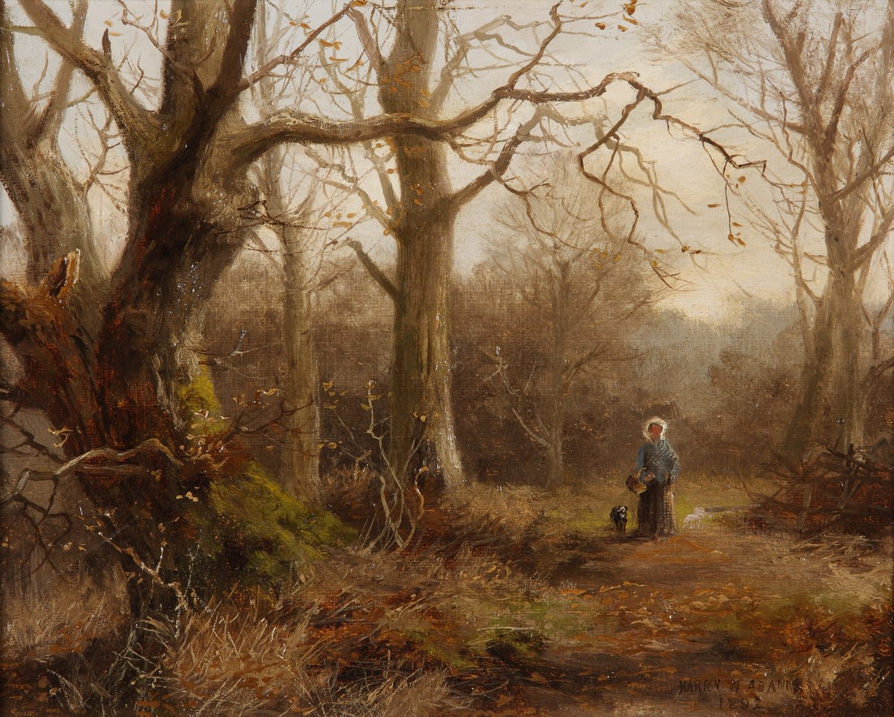 Cena da floresta, 1892 de Harry William Adams