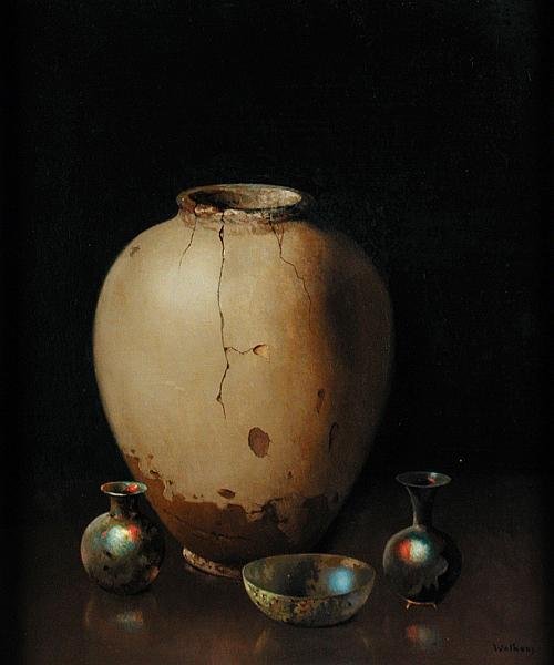 O Jarro (óleo sobre tela) de Harry Wilson Watrous