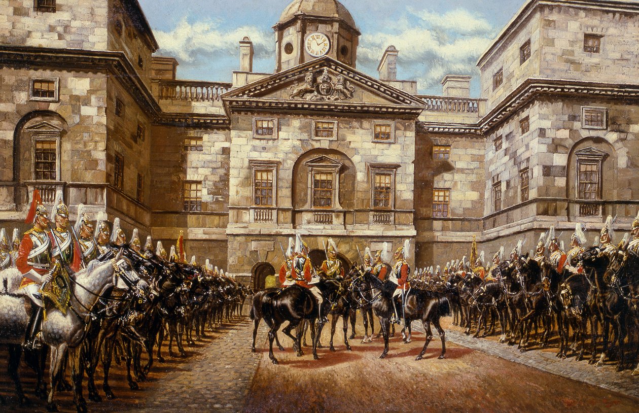 A guarda de montagem: os guardas de cavalo em Whitehall de Harry and Arthur Charles Payne