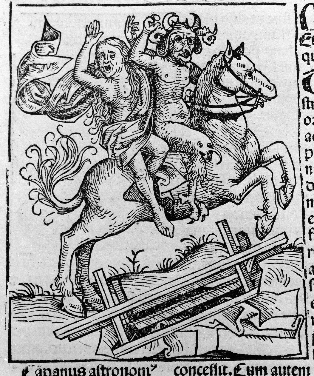 O Rei, a Bruxa e o Sapo Berkeley por William de Malmesbury "Representação da Bruxa Berkeley exumada do caixão pelos demónios" Gravação de Hartmann Schedel "Liber chronicarum" Nuremberga 1493 de Hartmann Schedel