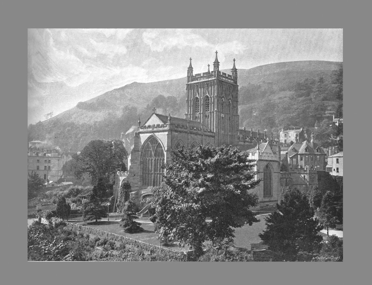 Igreja do Priorado, Great Malvern, c1900 de Harvey Barton