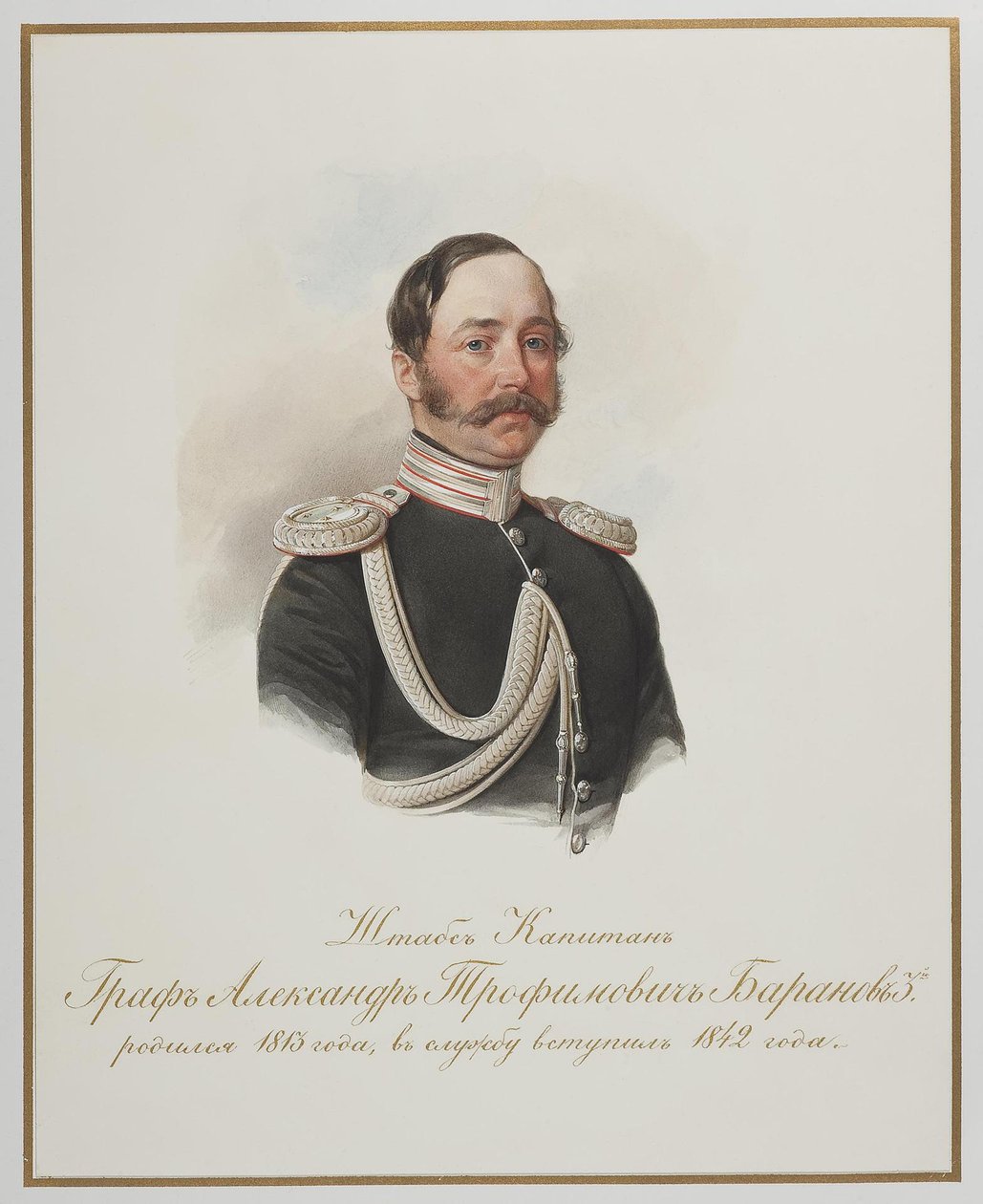 Conde Alexander Trofimovich Baranov 1813-1888 de Hau