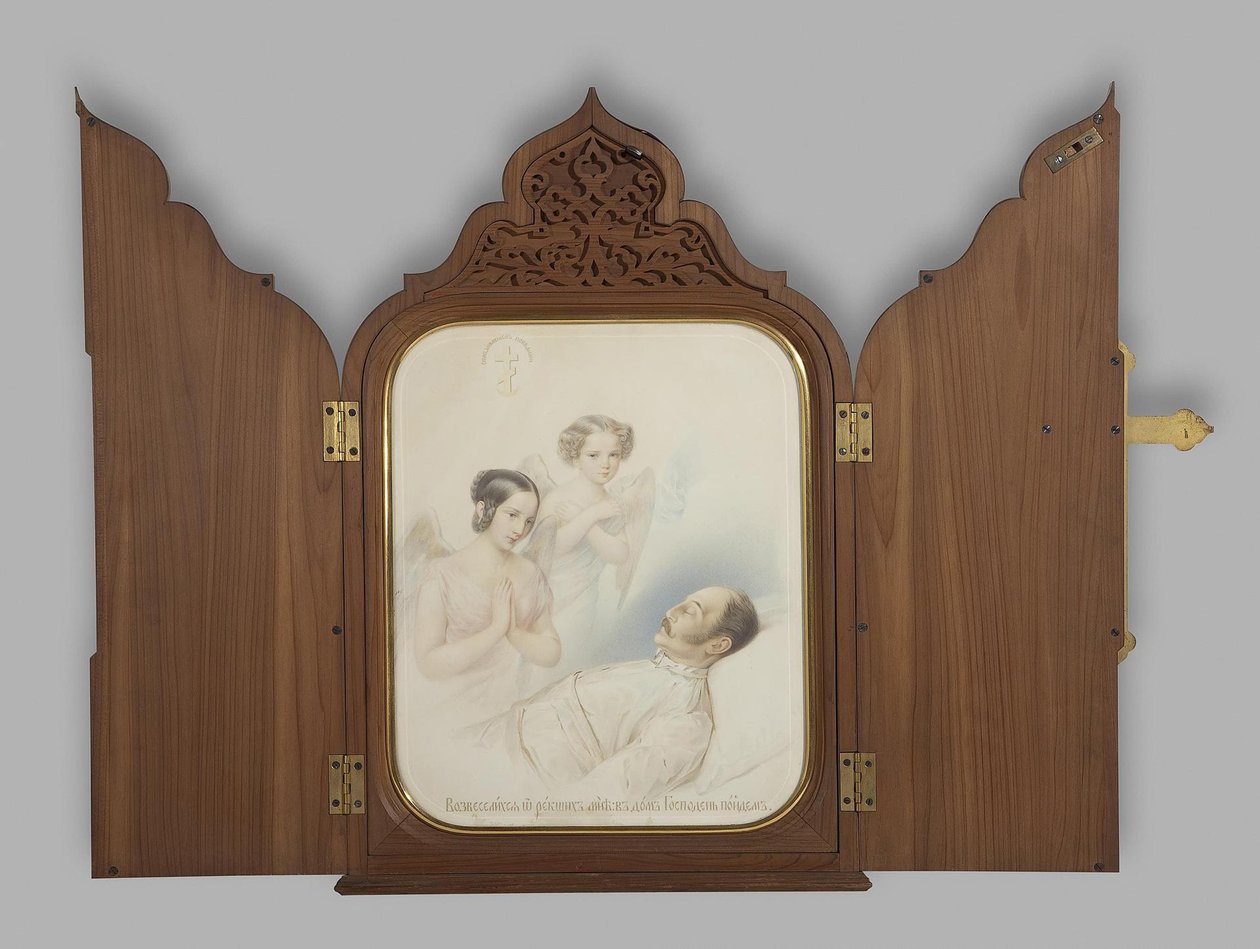 Imperador Nicolau I no leito de morte, 1855 de Hau