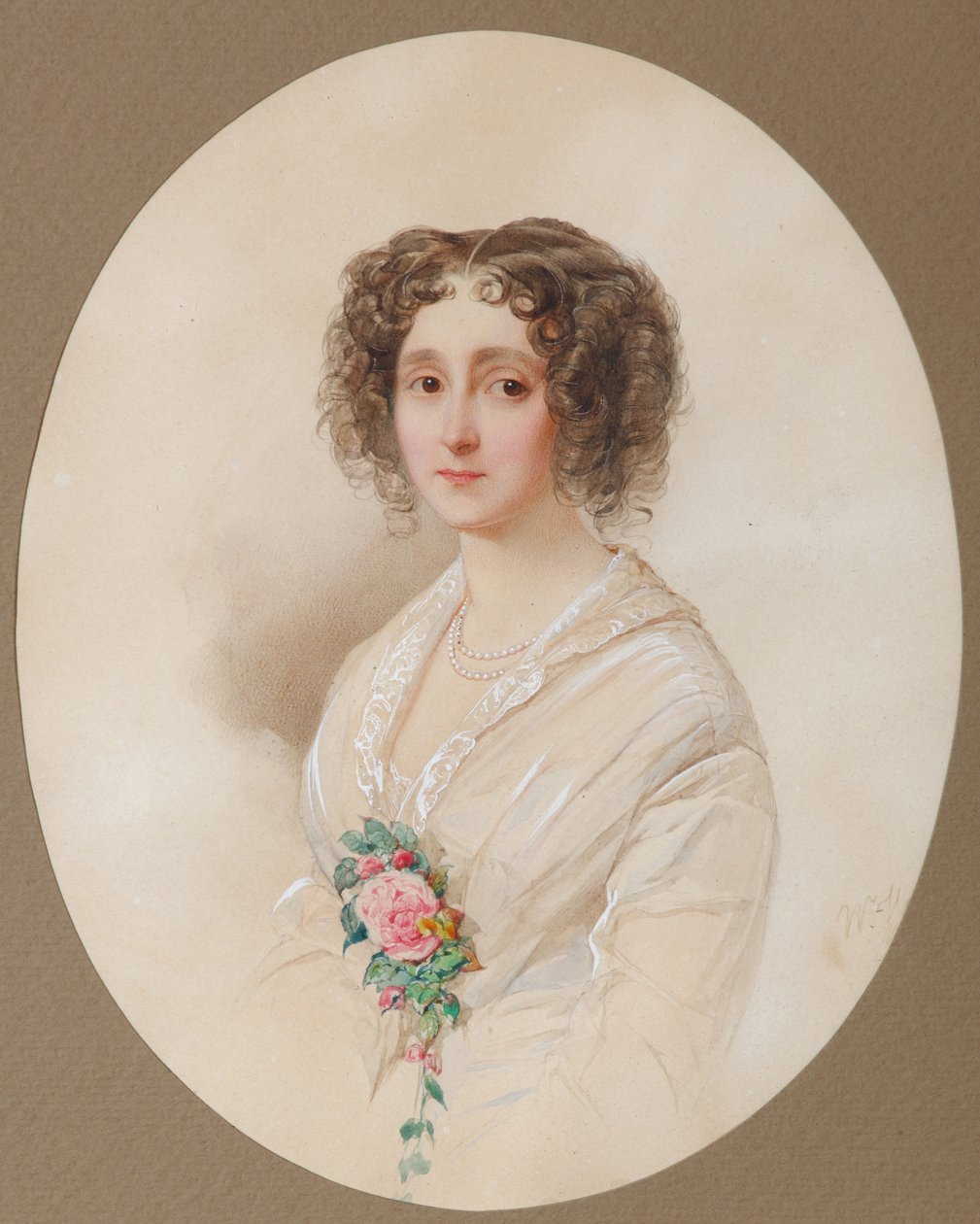 Retrato de Alexandra Mikhaylovna Chelishcheva 1816-1913, 1851 de Hau
