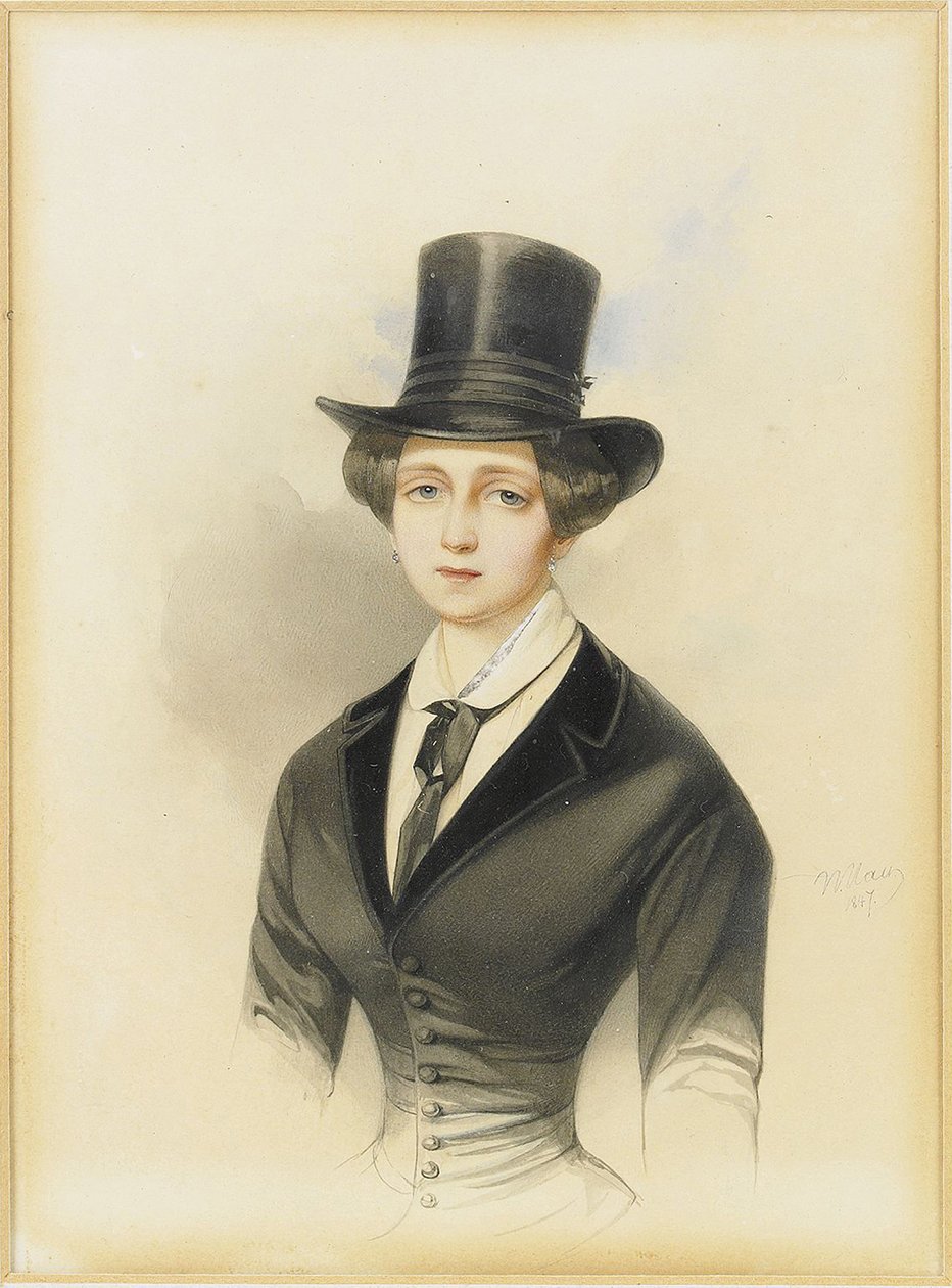 Retrato da Grã-duquesa Catherine Mikhailovna da Rússia 1827-1894, 1847 de Hau