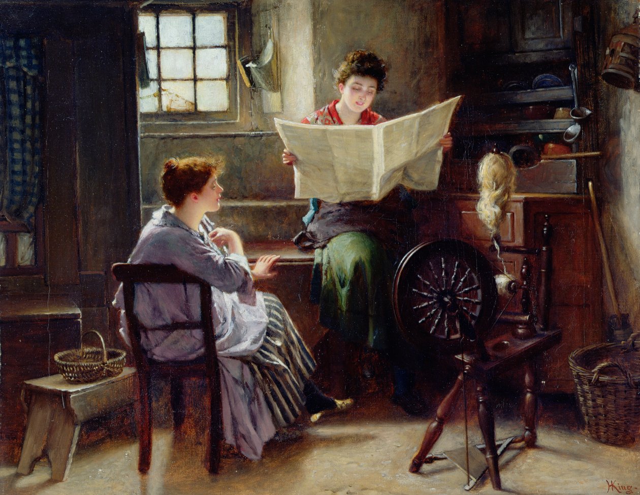 Um parágrafo interessante (óleo sobre tela) de Haynes King