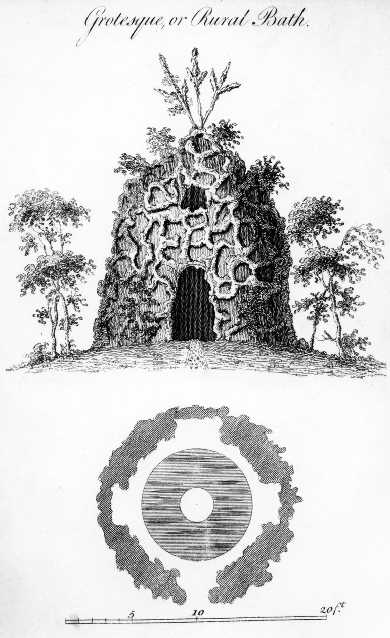 Banho grotesco ou rural, por Wiliam Wright, 1762 de Haynes King