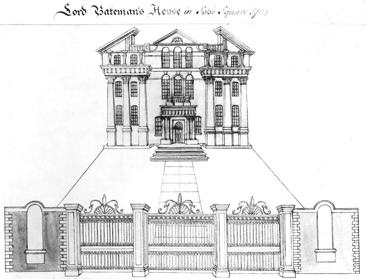 Casa do Lorde Bateman na Praça Soho, 1764 de Haynes King