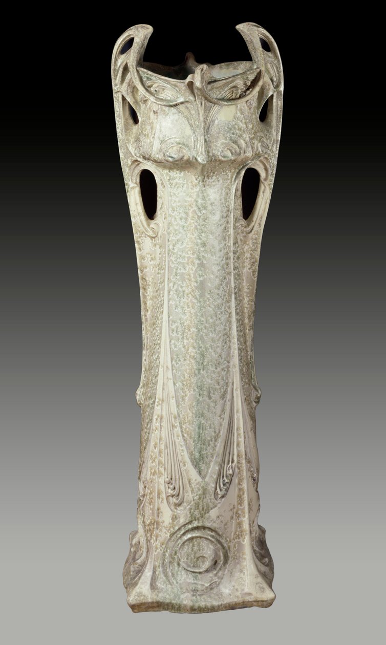 Art Nouveau: Jardiniere por volta de 1902-1903 feito por Hector Guimard (1867-1942), século XX. Sevres, Museu Nacional de Cerâmica. de Hector Guimard