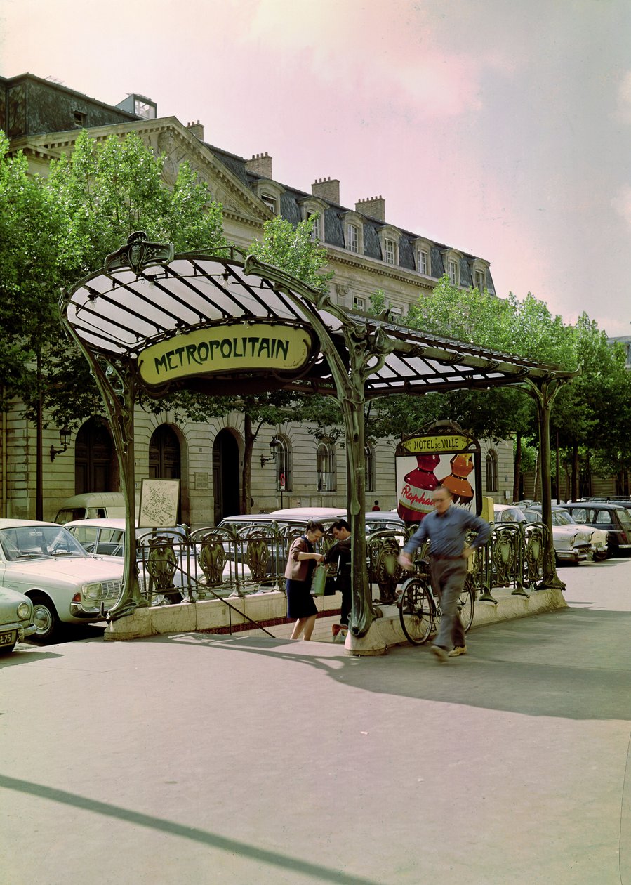 Vista da entrada do Hotel de Ville Metropolitain, 1899-1904 de Hector Guimard