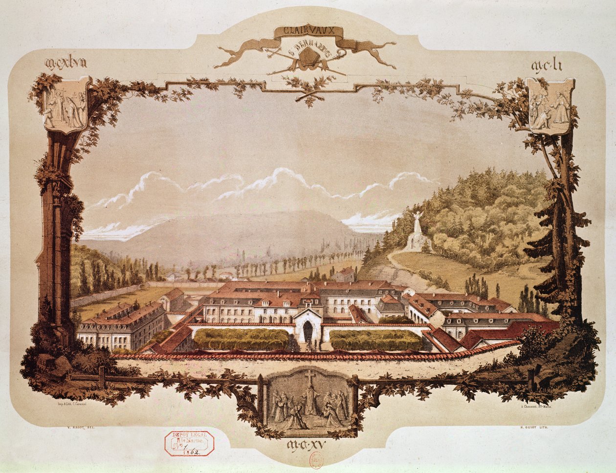 Vista da Abadia de Clairvaux de Hector Guiot