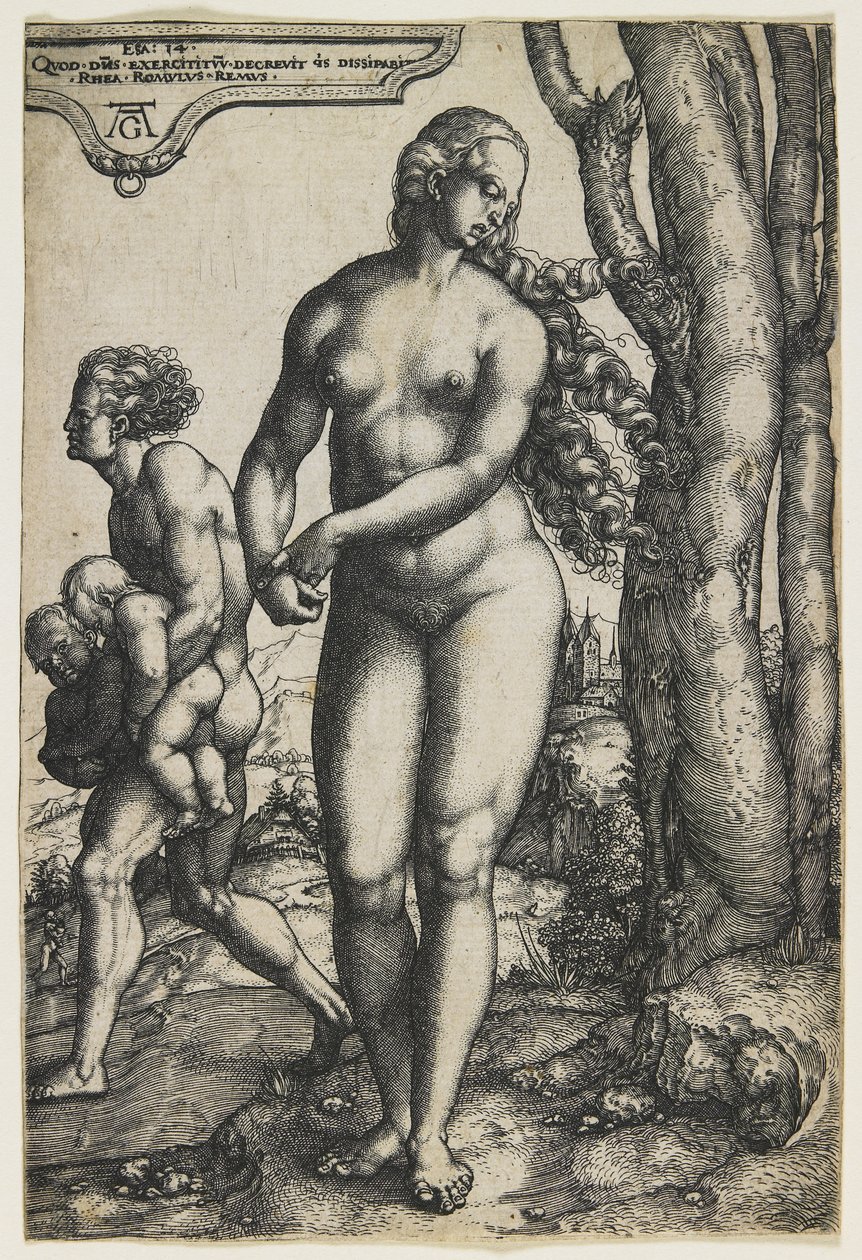 Rhea Sylvia (Romulus e Remus), c. 1530 de Heinrich Aldegrever
