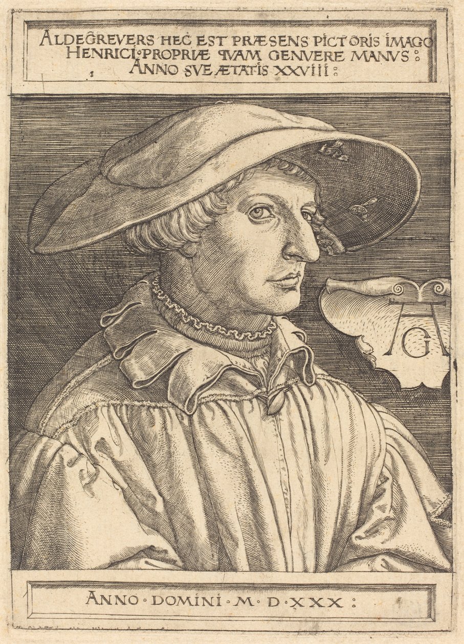 Auto-retrato, 1530 de Heinrich Aldegrever