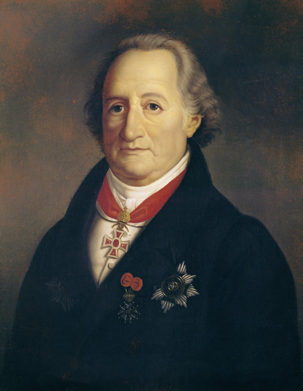 Retrato de Johann Wolfgang Goethe (1749-1832) com decorações de Heinrich Cristoph