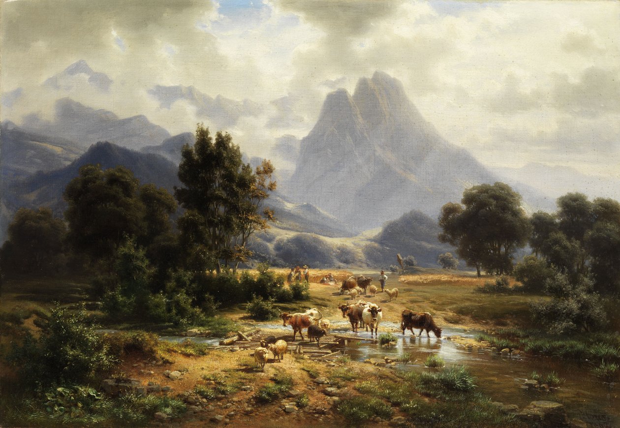 paisagem de montanha de Heinrich Hofer