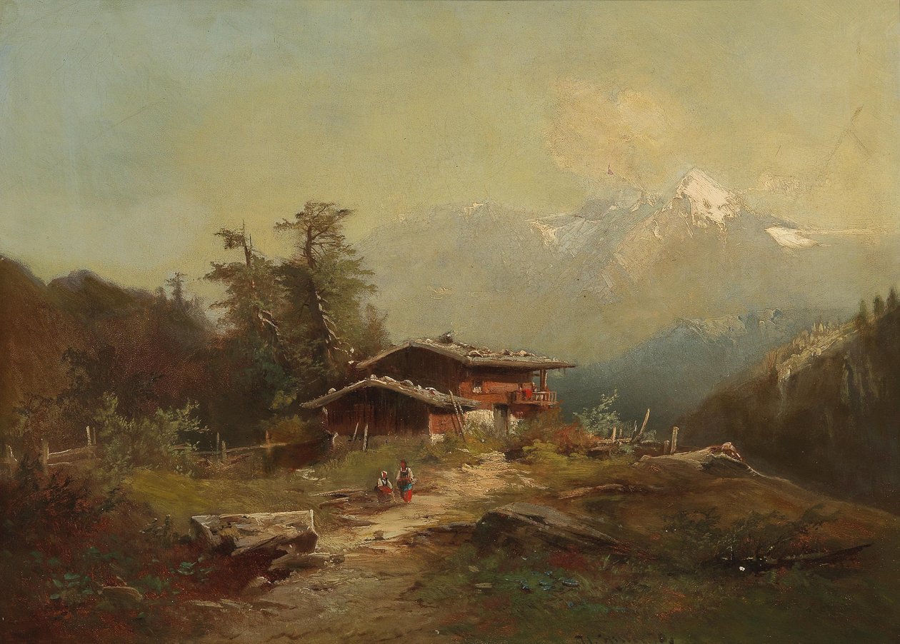 Paisagem alpina de Heinrich Hiller
