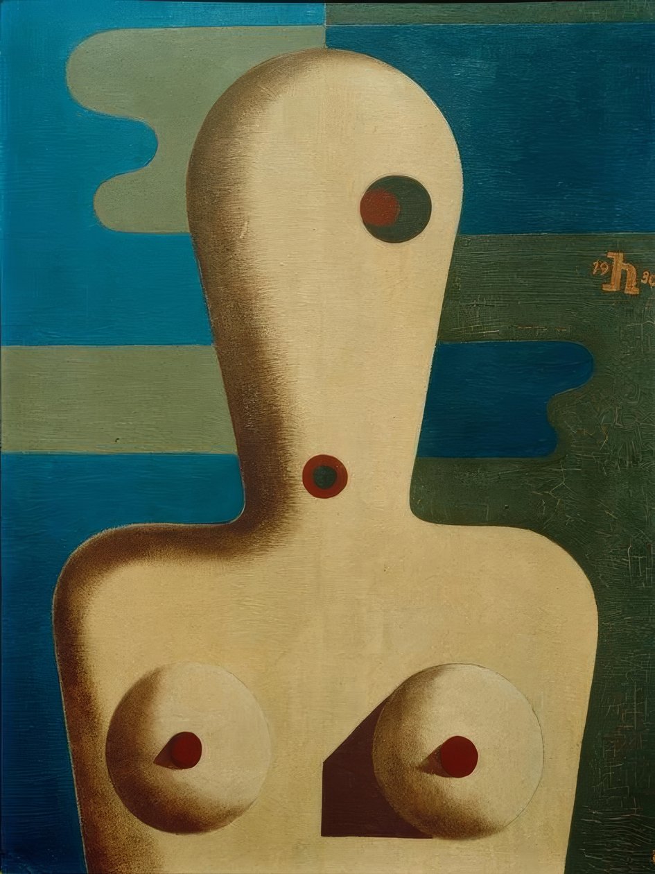 Meio ato feminino de Heinrich Hoerle