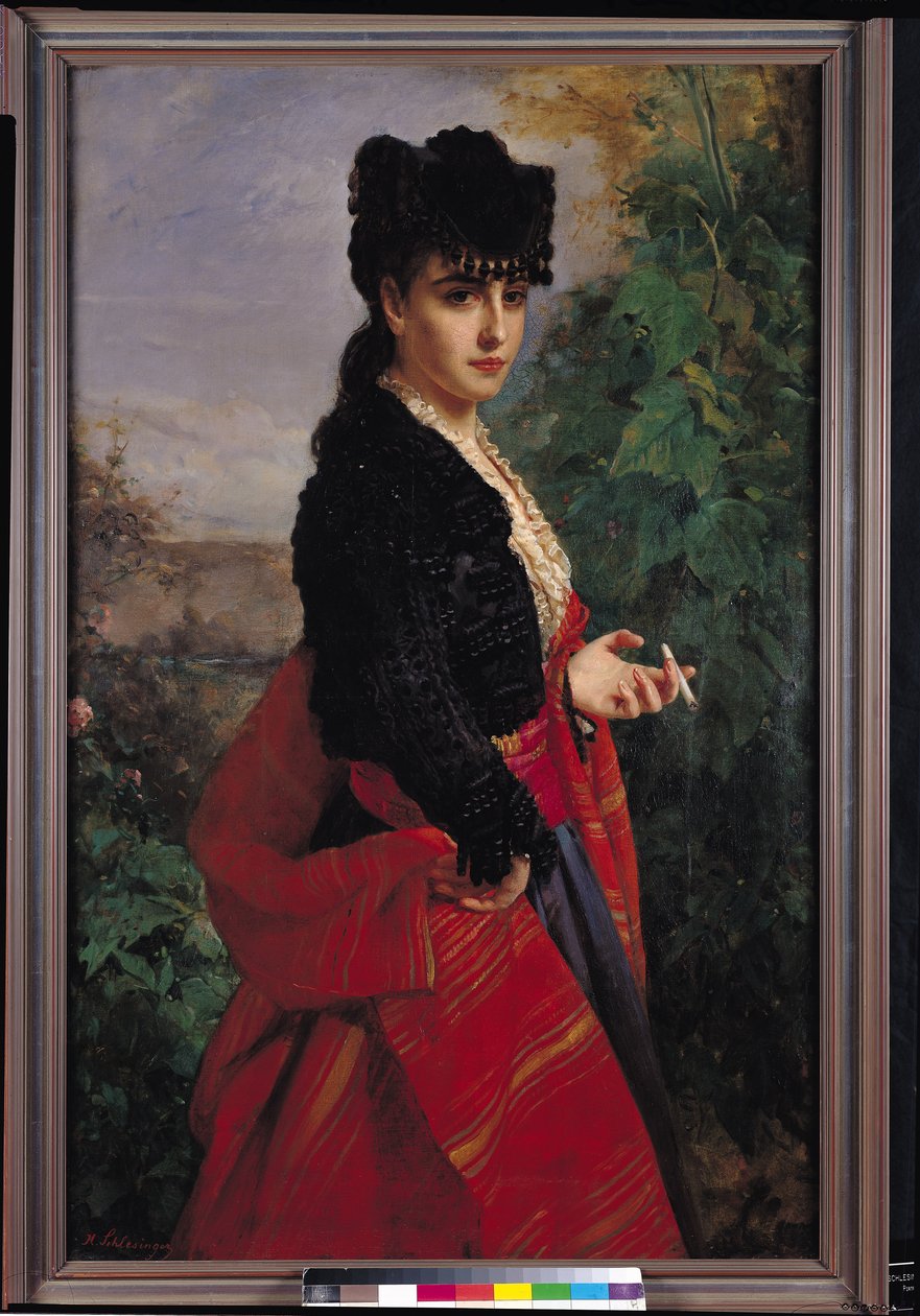 Retrato de uma mulher espanhola de Heinrich Wilhelm Schlesinger