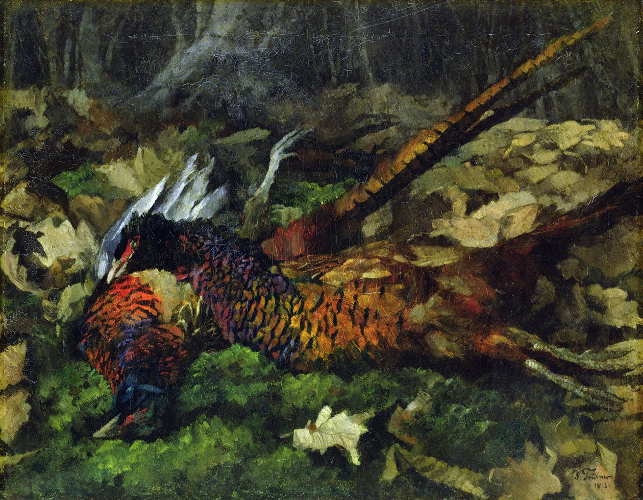 Faisões, 1873 de Heinrich Wilhelm Truebner