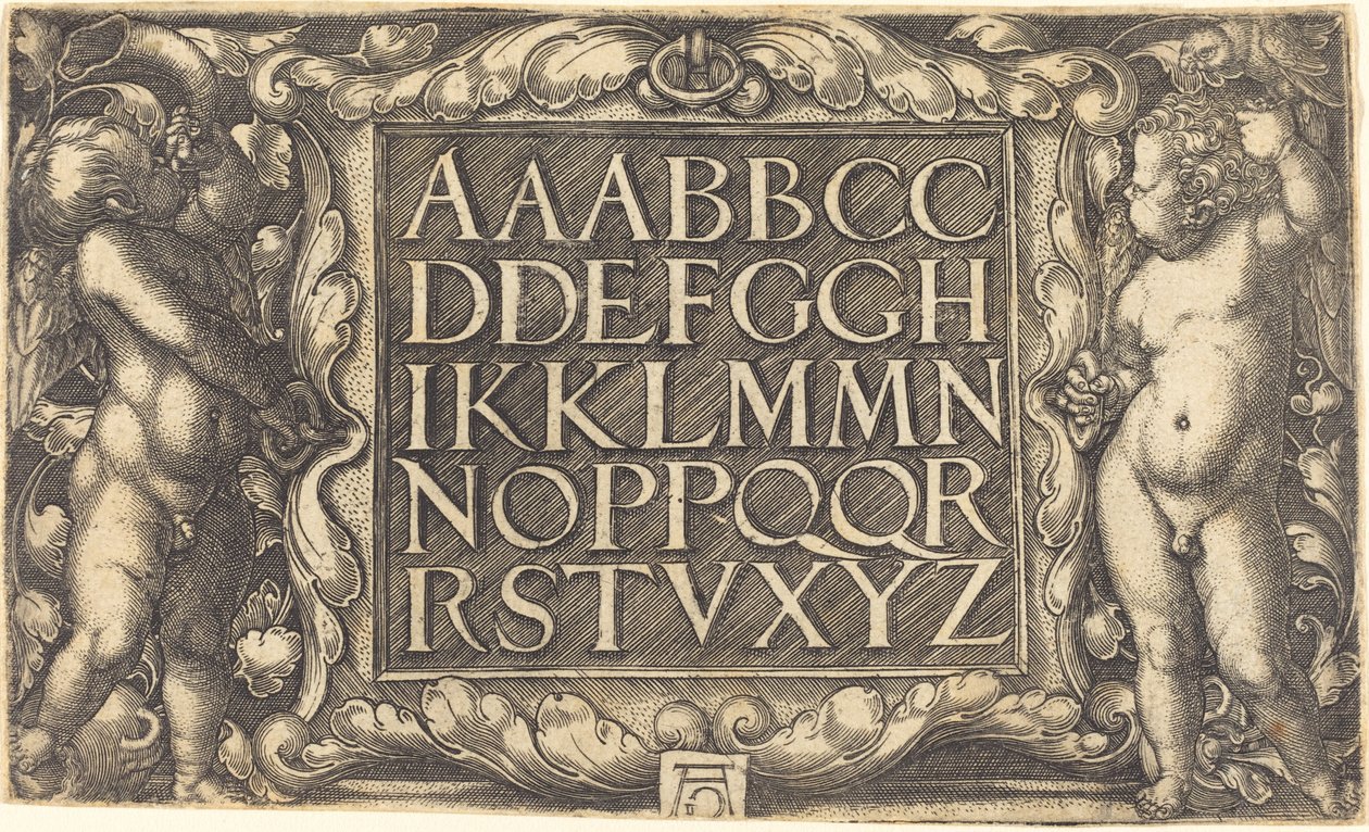 Alfabeto, c. 15251555. de Heinrich Aldegrever