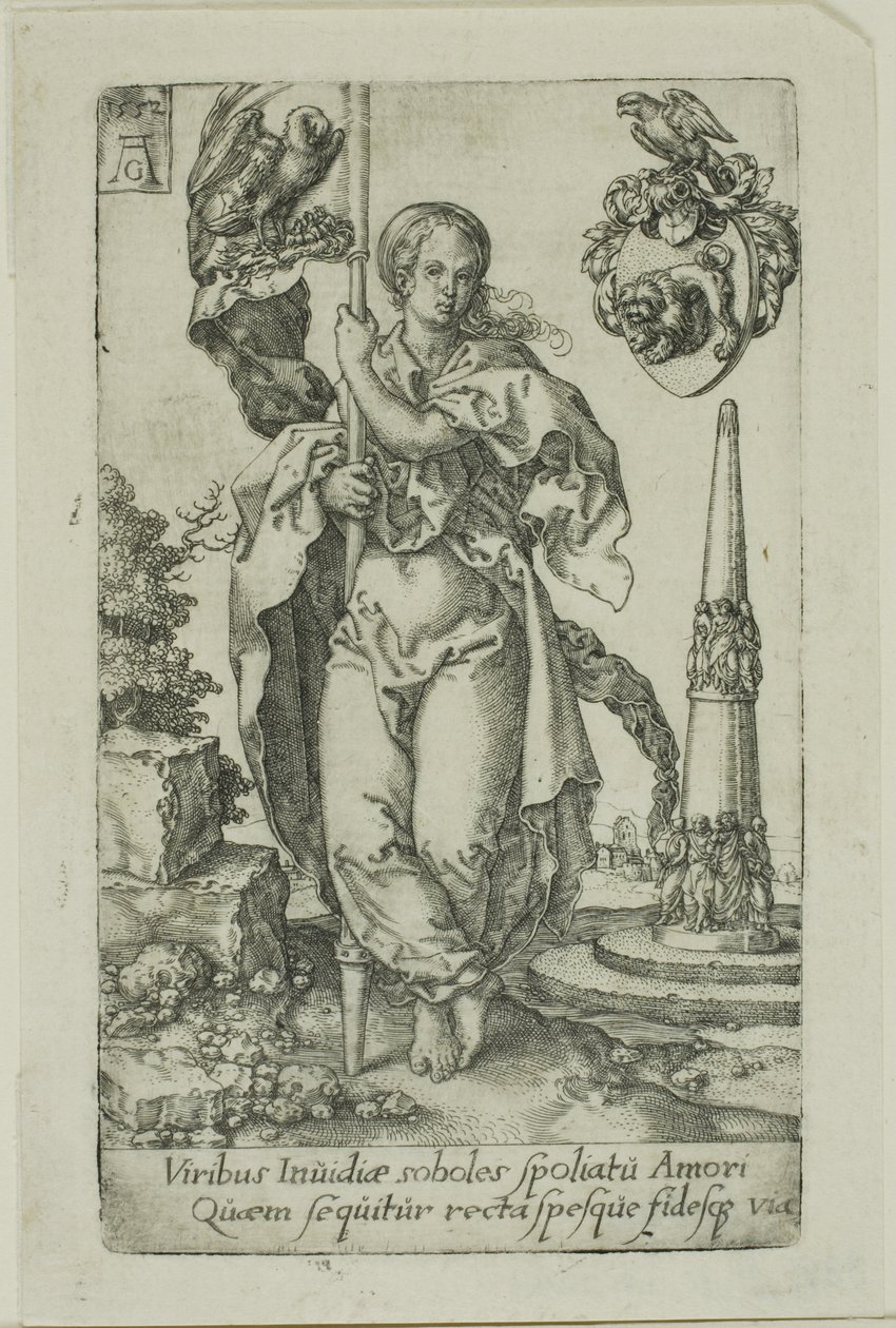 Caridade, das Virtudes de Heinrich Aldegrever