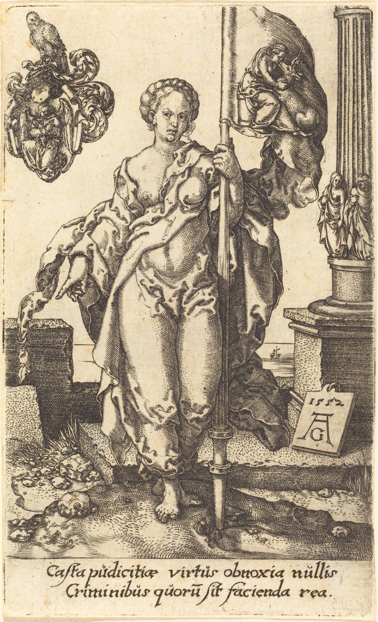 Castidade, 1552. de Heinrich Aldegrever