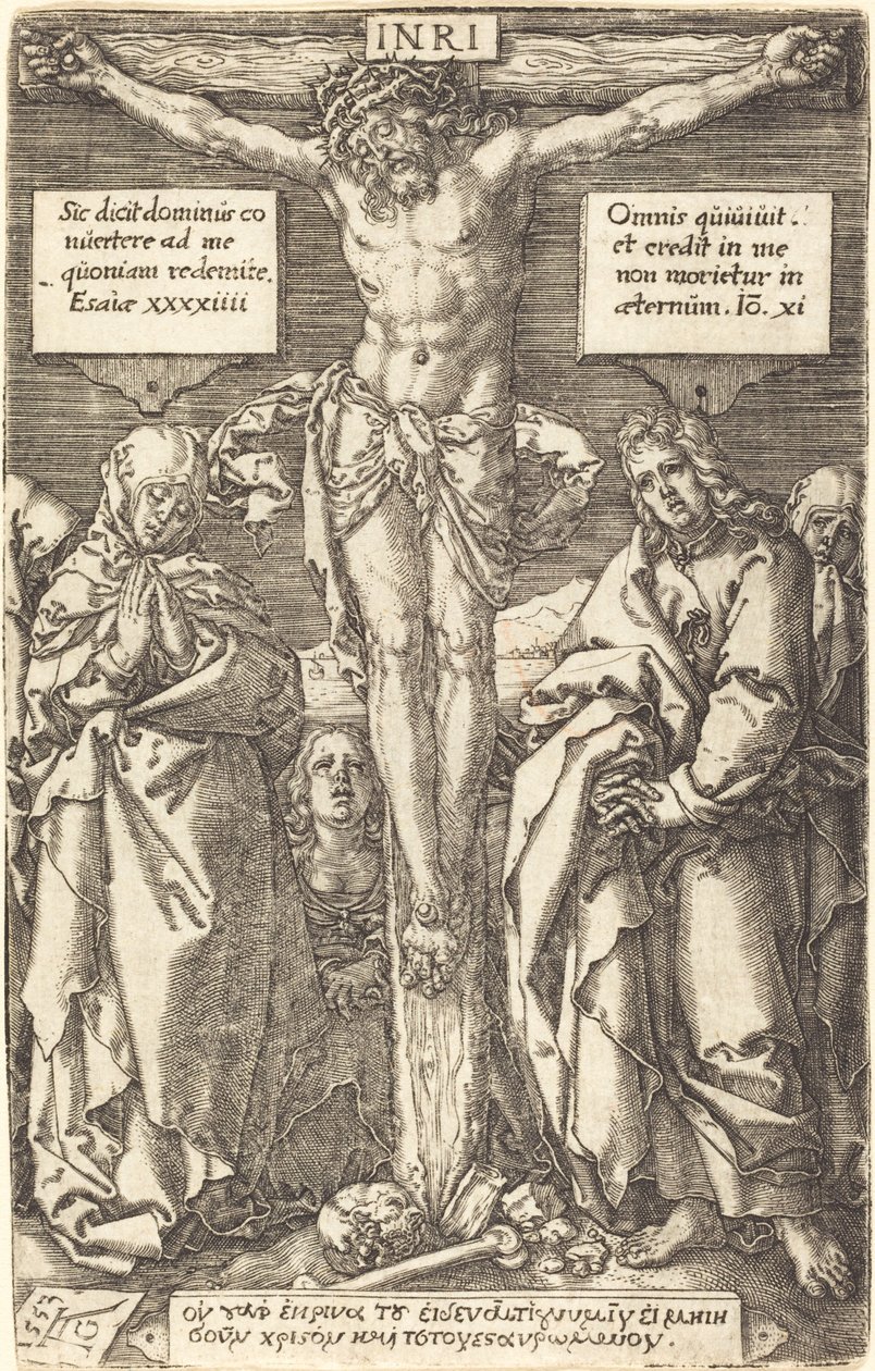 Cristo na Cruz, 1553. de Heinrich Aldegrever