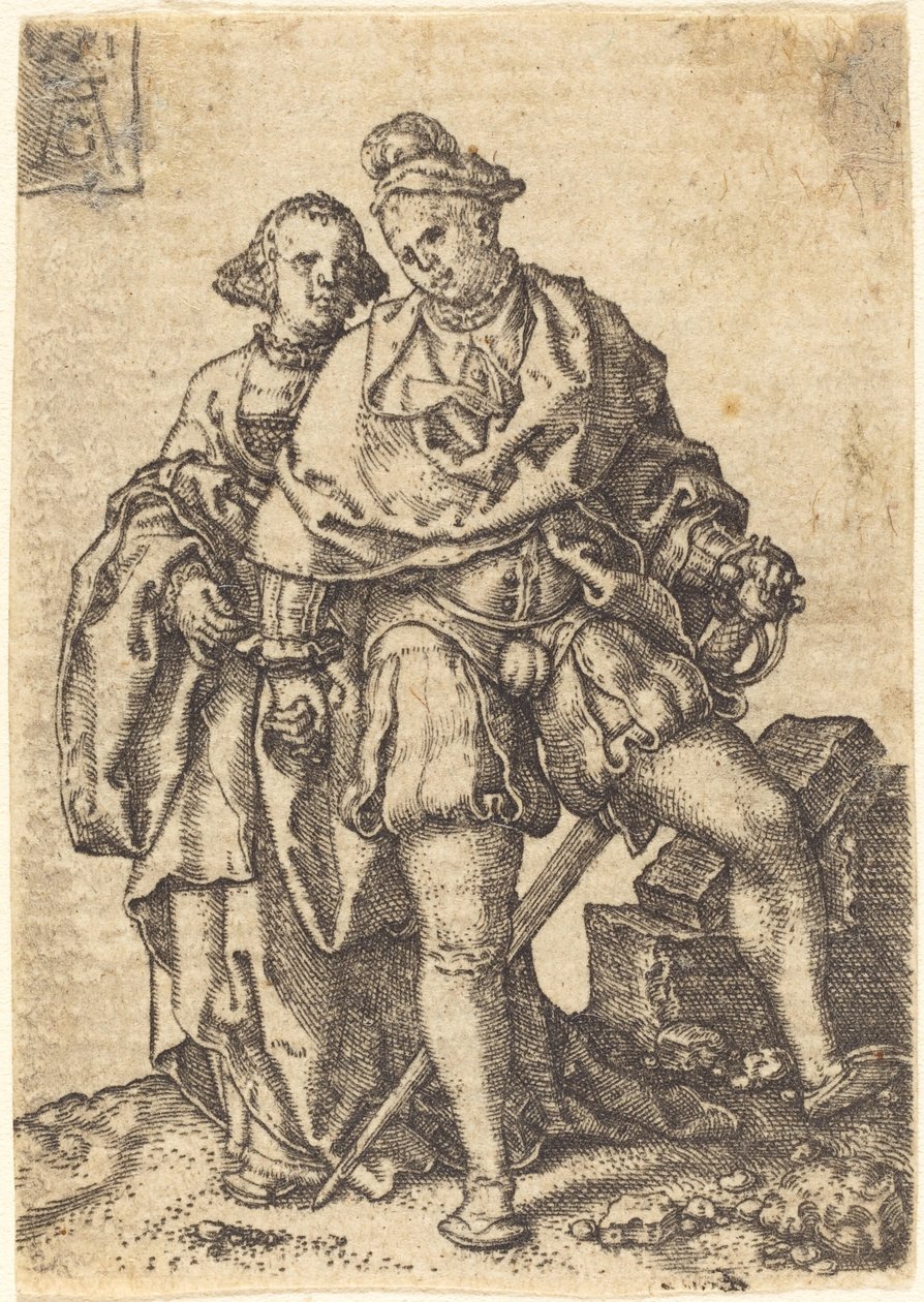 Casal Dançarino, 1551. de Heinrich Aldegrever