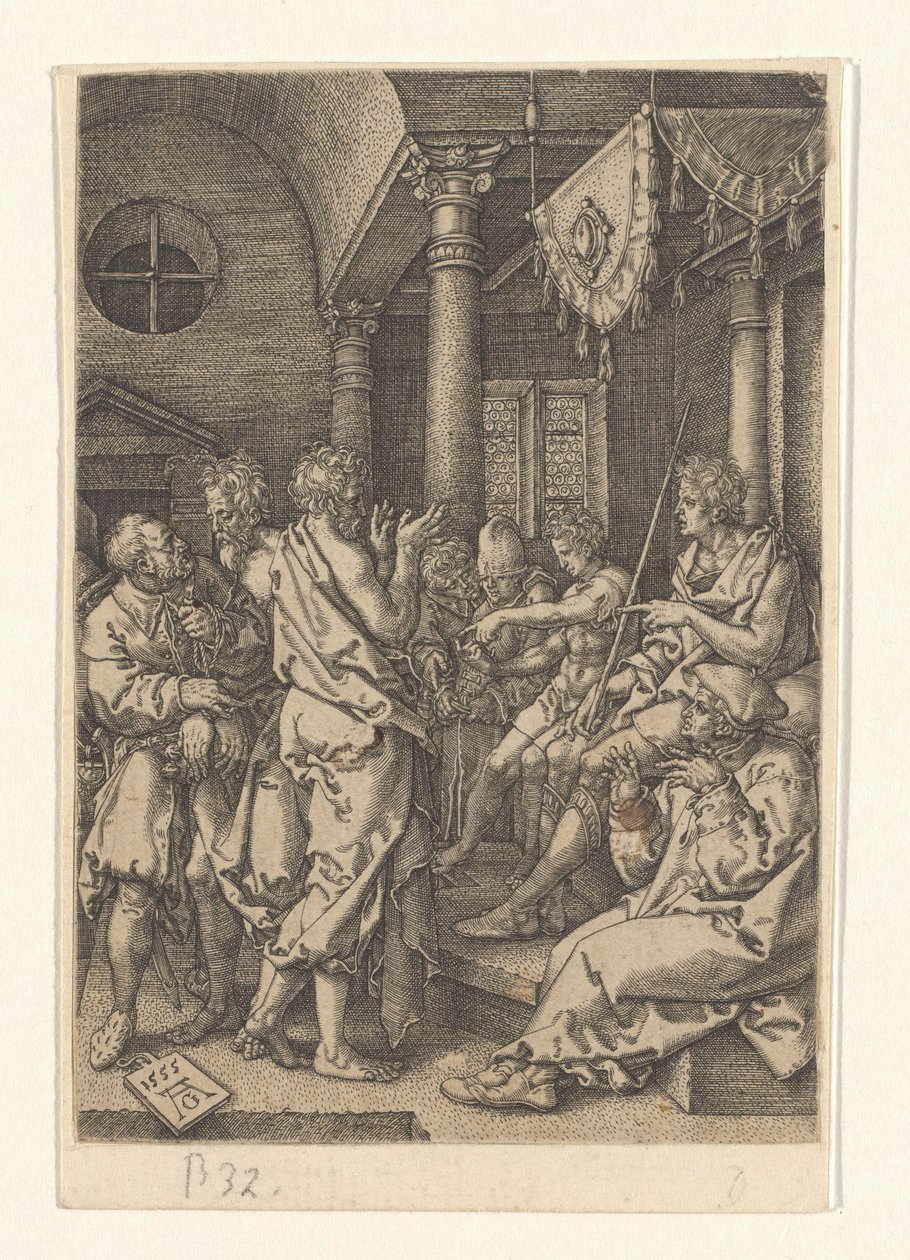 Daniel interroga os anciãos
História de Susanna (título da série) de Heinrich Aldegrever