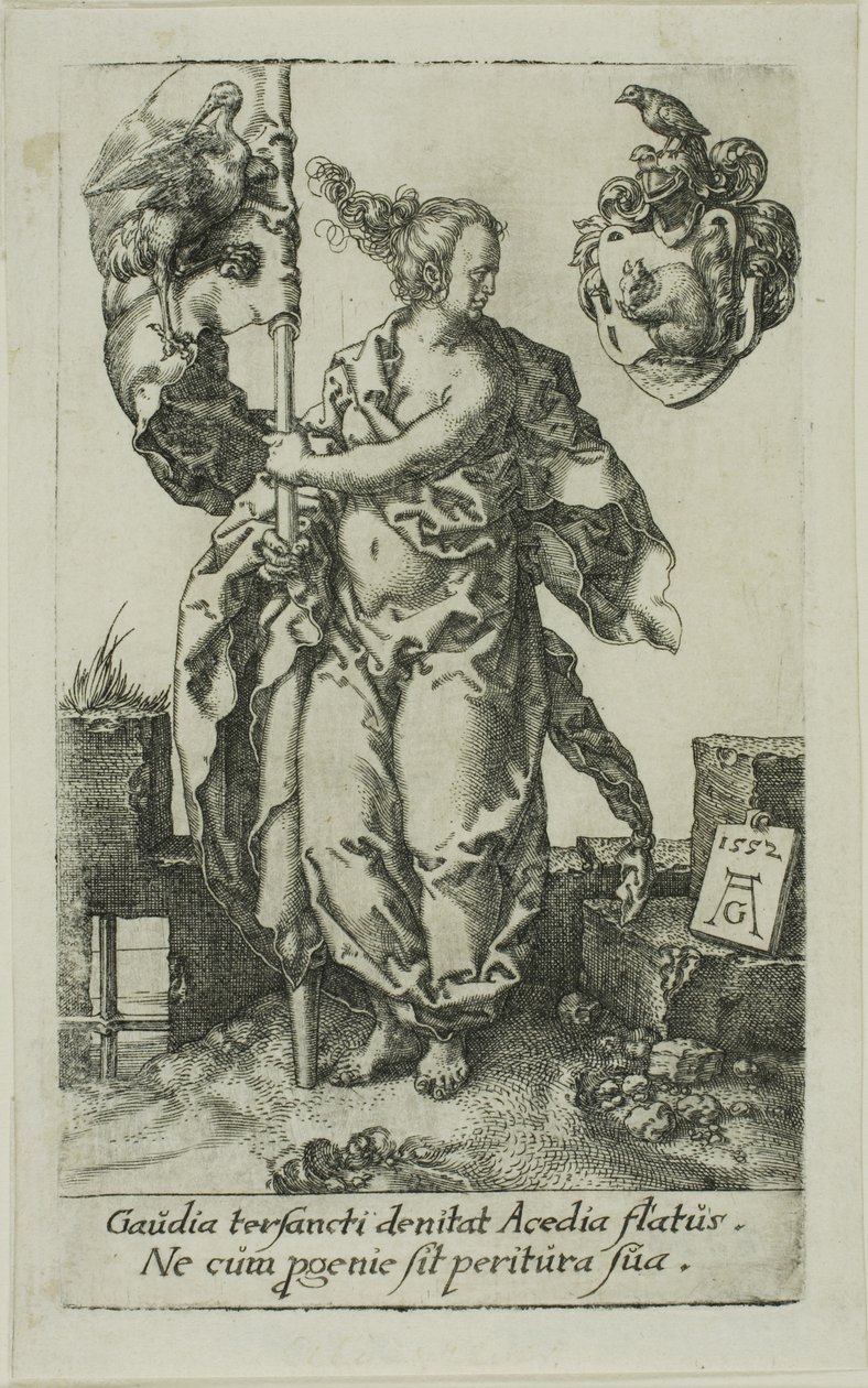 Diligência, das Virtudes de Heinrich Aldegrever