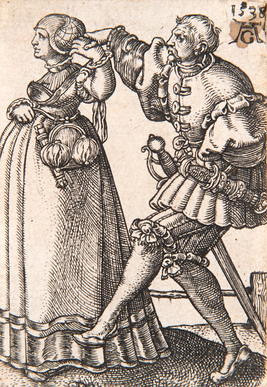 Da série The Small Wedding Dancers , 1538. de Heinrich Aldegrever