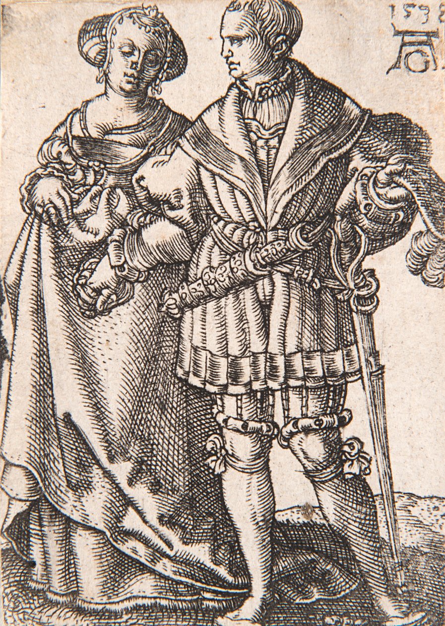 Da série The Small Wedding Dancers , 1538. de Heinrich Aldegrever