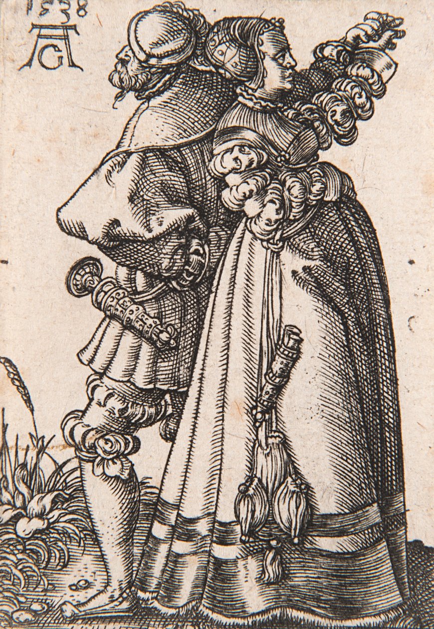Da série The Small Wedding Dancers , 1538. de Heinrich Aldegrever