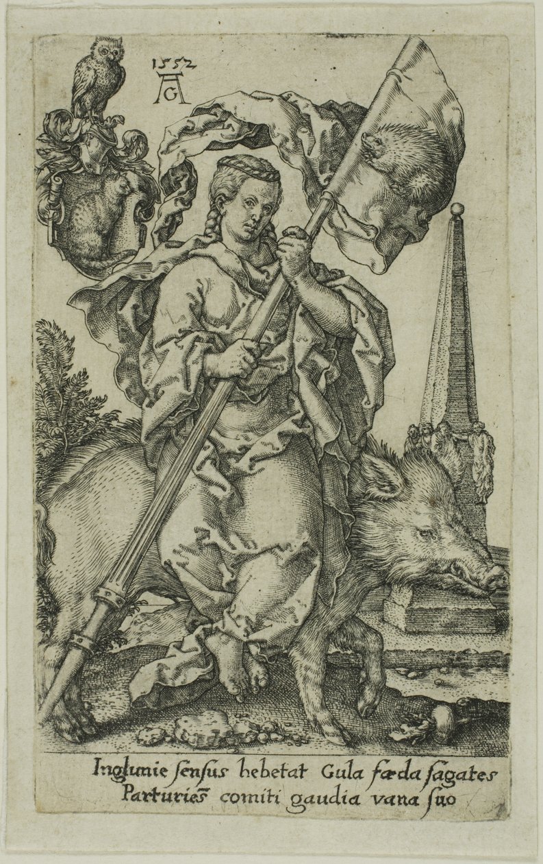Gula, dos vícios de Heinrich Aldegrever