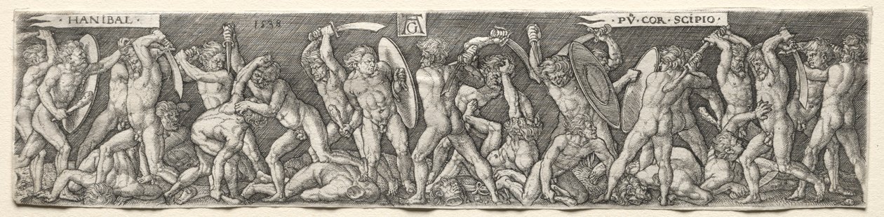 Hannibal Lutando com Cipião de Heinrich Aldegrever